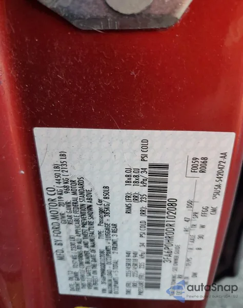 2013 Ford Fusion Se from USA, damaged, VIN 3FA6P0HR0DR102080